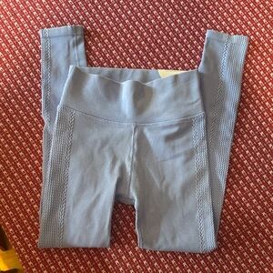 aerie Ribbed High-Waist Leggings in Dusty Blue